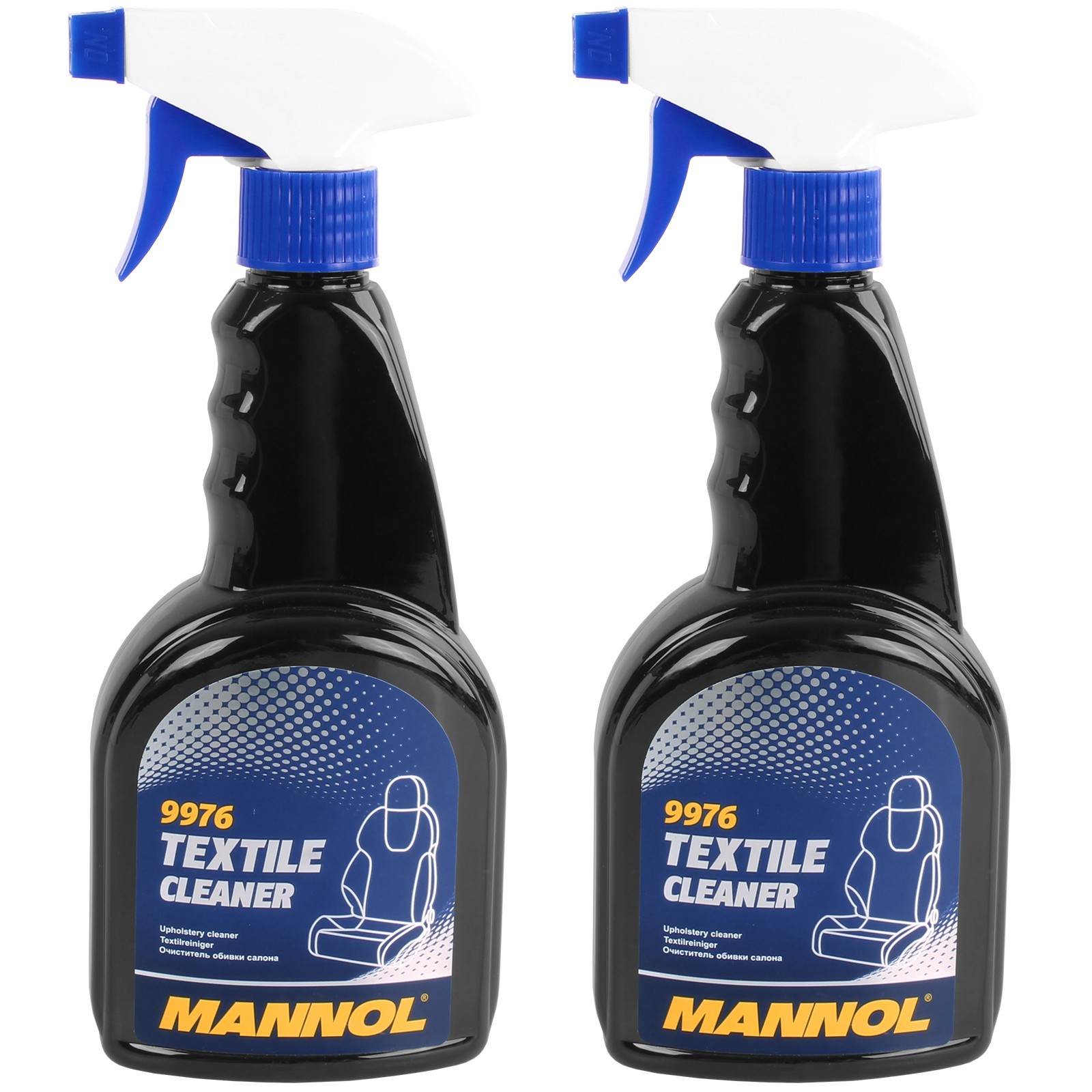 2x 500mL MANNOL TEXTILE CLEANER SITZ& POLSTER REINIGER SITZE FUßMATTEN REINIGUNG