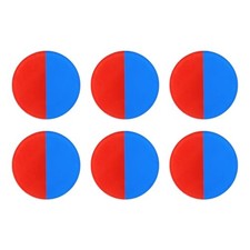 Self Stick Hot and Cold Water Label Pack Acrylic Round Shape Sticker Signs 6