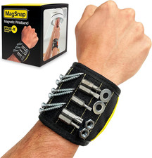 Magsnap Magnetic Wristband - Black Tool Belt and Screw Holder for Dads