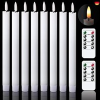 Eldnacele Led Stabkerzen Mit Timerfunktion, Flackernde Flamme Led