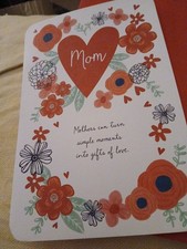 Valentine's Day Greeting Card for Mom Mother's Moments Gifts Of Love; Flowers