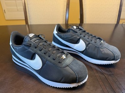 New Nike Cortez Nylon Suede Black White Sneaker Shoes Size US 13