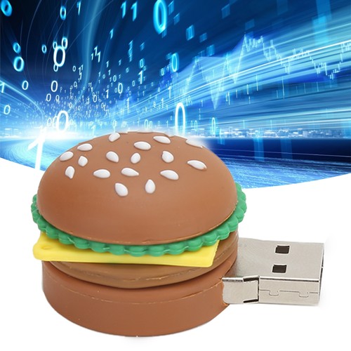 16GB USB 2.0 Flash Drive Hamburger Shape Memory Stick 3D Cartoon Design Cute NEW - Afbeelding 3 van 12