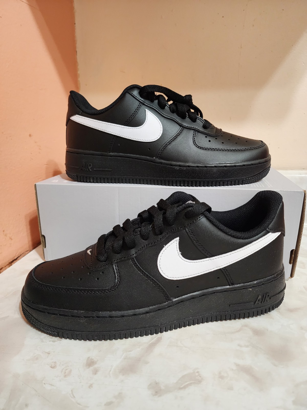 Men's Size 7 Nike Air Force 1 '07 "Black/White" FZ0627-010 Casual Sneakers 🔥🔥 thumbnail 7