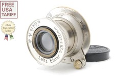 Rare Nickel N MINT Leica Leitz Elmar 5cm 50mm f/3.5 Lens L39 LTM Screw Mount