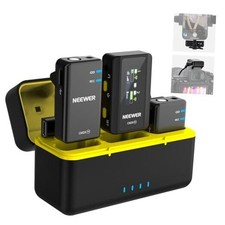 CM28 1 RX  2 TX  Charging Case , Wireless Lavalier Microphone, CM28 Set