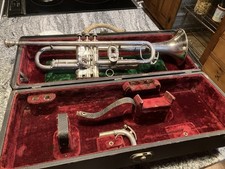 Vintage 1917-18 J W Kent Trumpet Original case Metropolitan Engraved Brass