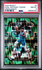 2023 PANINI SELECT GREEN SHOCK #5 KARL-ANTHONY TOWNS PSA 8