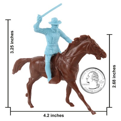 BMC Classic Marx Civil War Cavalry Powder Blue Plastic Soldier