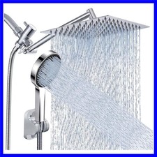 Shower Head, Rain Shower Head with Handheld Spray Combo, 10 Inch Adjustable H...