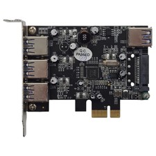 StarTech PEXUSB3S42 PCIe x1 USB 3.0 Card 4-Port 3 External 1 Internal SATA