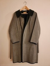 Vintage PENDLETON Womens Herringbone Tweed Wool OVER Coat JACKET SZ 14