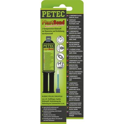 Petec PlastBond Kunststoffreparatur schwarz 24ml 2K Klebstoff schnellhärtend