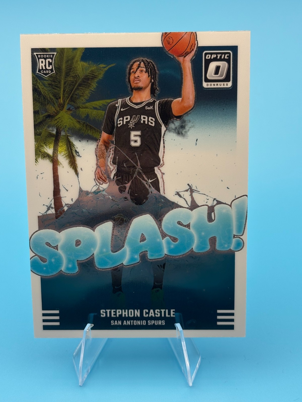 2024-25 Donruss Optic BB Splash Holo #14 Stephon Castle RC San Antonio Spurs