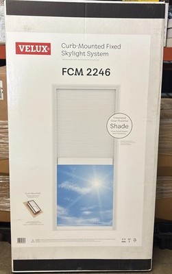 Velux FCM 2246 2004S FCM Fixed Curb Mount Skylight - Gray Frame / Clear Glass