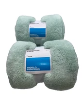 Room Essentials Mint Green Throw Blanket - 50" x 60" - Set of 2