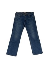 Signature Levi Strauss Jeans Mens 36x32 Blue Relaxed Fit WaterLess Stretch Denim