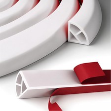 196 Inch Flexible Quarter round Molding Trim, Peel and Stick Silicone Caulk Stri
