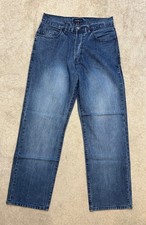 HENRI LLOYD Blue Straight Leg Jeans Mens Button fly denim Waist 32 leg 30