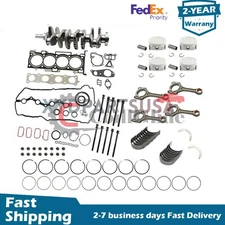 For Hyundai KIA 2.4L Engine Overhaul Rebuild Kit & Crankshaft & 4X Con Rods G4KE