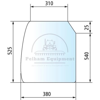 Fendt 207-211 Tinted Left Bottom Windscreen Glass 334810010600