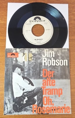 JIM ROBSON "Der alte Tramp / Oh Rosemarie" D 60er WL PROMO PS 1965 Schlager 45 - Bild 1 von 3