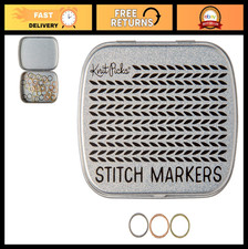 Metallic Stitch Marker Set - 45 Small Knitting Accessories for Easy Crafting