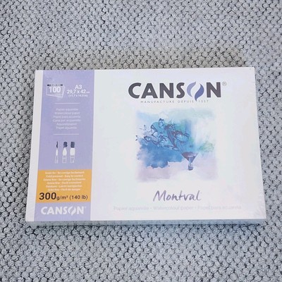 Canson Montval Watercolour Paper 100 Sheets Cold Pressed 29.7x42cm 300g/m2 140lb