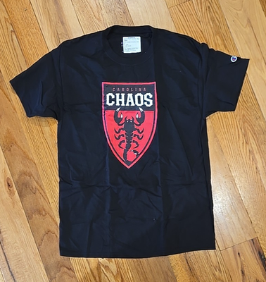 Carolina Chaos Champion PLL Sz Large Black T-Shirt Lacrosse League