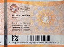 Hungary Rare Government Food Voucher Erzsébet Utalvány UNC 8000 Forint Specimen