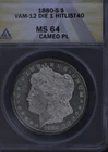 1880-S Morgan ANACS MS64 CAMEO PL VAM-12 Die 1 Hitlist 40