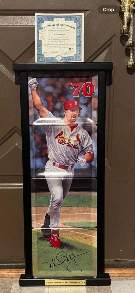 Juego de placas de jonrón Mark McGwire 70. Gran regalo de Navidad firmado en perfecto estado Foto 4 de 4