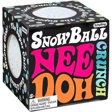 Schylling NeeDoh Snow Ball Crunch Crunchy Snowball Stress Relief Toy, Sensory