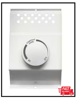 Mechanical Electric Baseboard Heater Mounted Thermostat in White Single-Pole