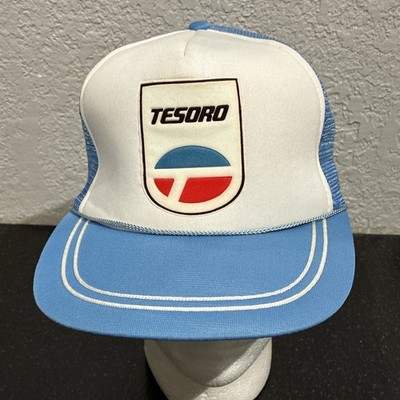 NEW Vintage 80 s Blue Mesh Tesoro Oil gas Electric Trucker Hat SnapBack RARE