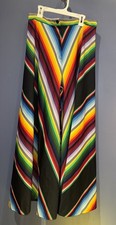 28 X 29 Vintage Polyester Pants, 1960 Color Stripe Super Bell Talon Zip Ooak
