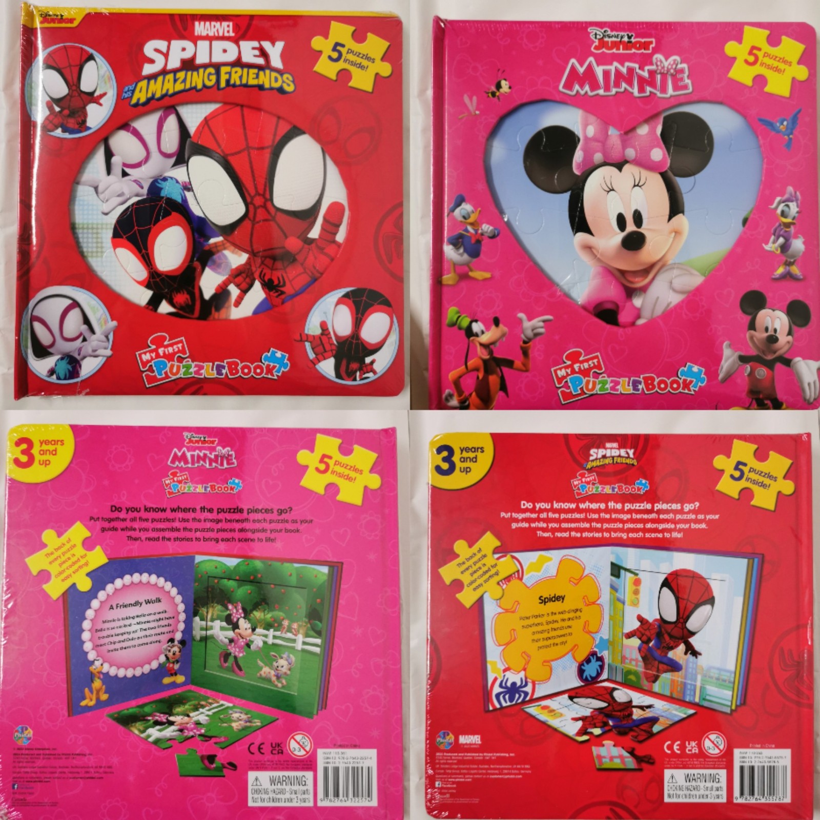 Marvel Spidey & Disney Minnie My First Puzzle Book - Jigsaw Puzzles