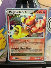 Magmortar LV.X 123/123 Rare Holo - Pokemon TCG Mysterious Treasures LP 