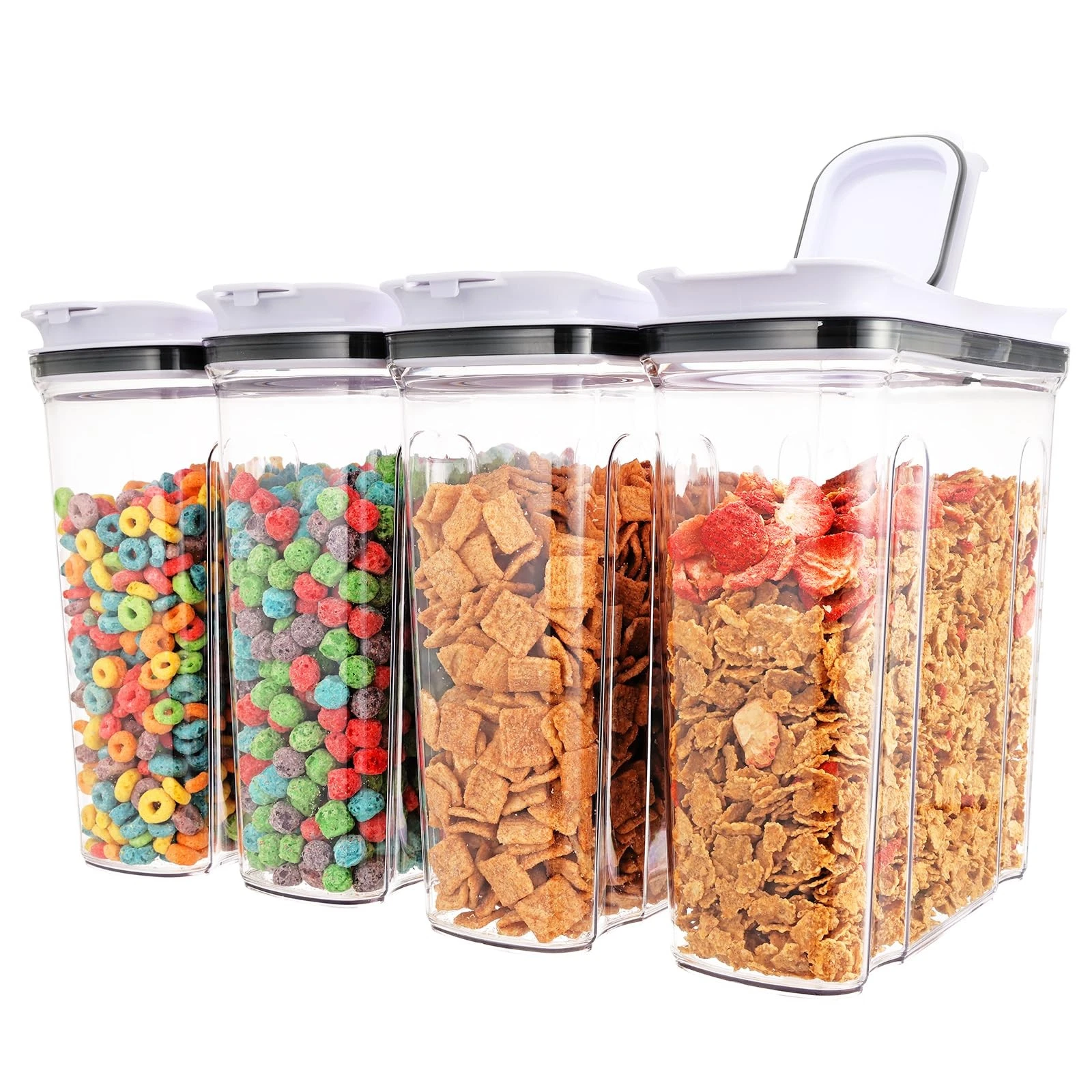 Cereal Containers Storage Set, Airtight Food Storage Container with Lid 4L/13...