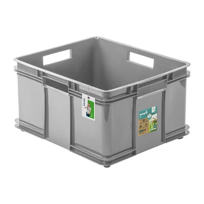 Boîte conteneur boîte empilable PAFEN gris 54l Eco Eurobox boîte empilable tr... - Photo 1/4