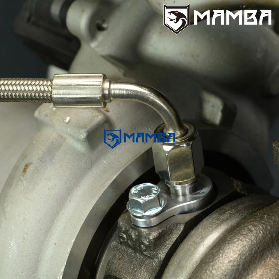 MAMBA BMW N54 3.0L 135i 335i 535i 735i twin TD03 PTFE turbo oil feed line kit - Image 4 of 4