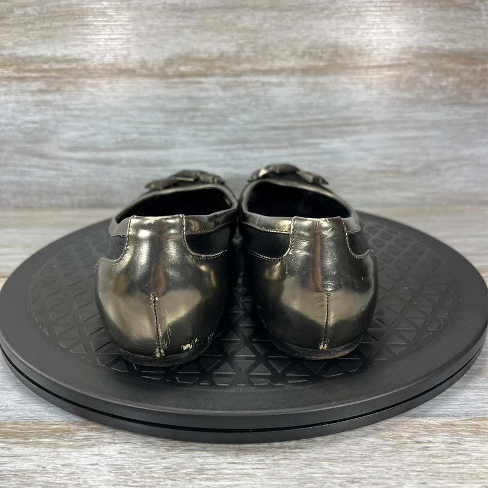 Burberry Women's Silver Black Slip On Embellished Ballet Flats Size EU 36 US 5 - Image 4 of 4