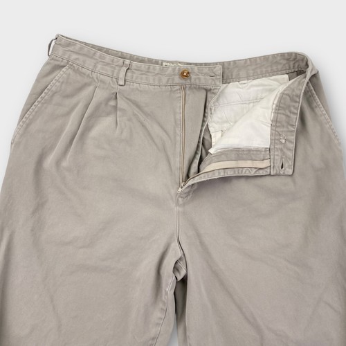 VINTAGE Banana Republic Safari Pants Mens 38x30 Khaki Twill Relaxed Trousers - Imagen 7 de 16
