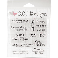 CC Designs Rubber Stamps Sweet Spring Sentiments, NEW