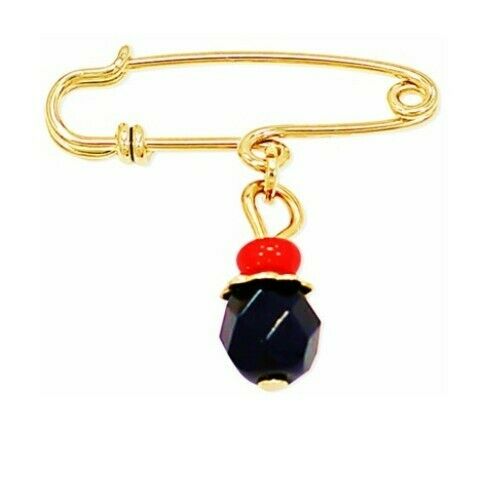 Azabache Stone Pin Pendant