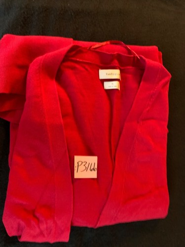 Van Heusen Womens Red Open Front Cardigan Sweater Size XLarge Cotton/Nylon Blend - Picture 10 of 10