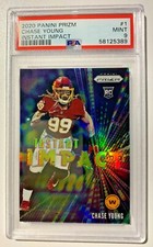 2020 Panini Prizm Chase Young #1 Instant Impact Prizm SSP Case Hit PSA 9