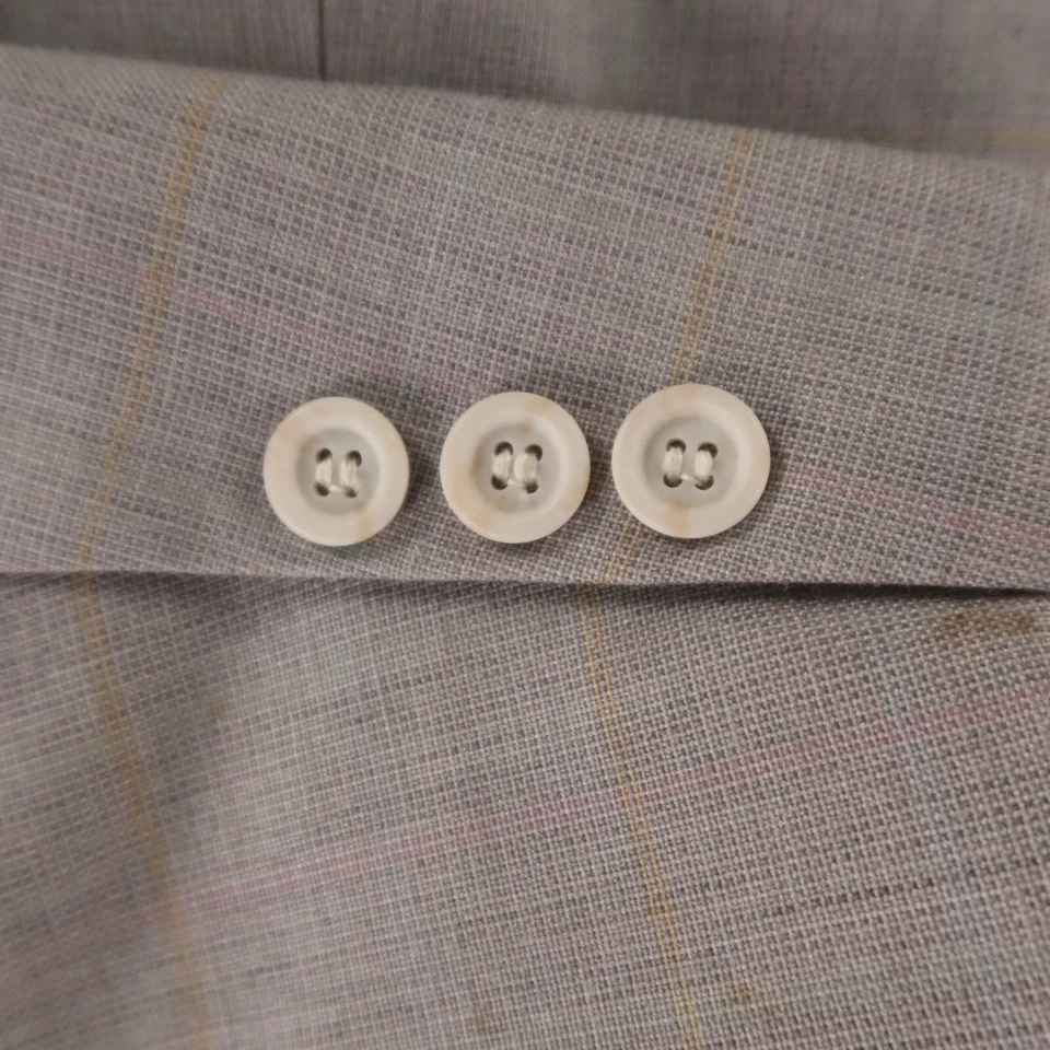 VTG Hopsack Jacket M Gray Patch Pockets Polyester Wool Jack Nicklaus Blazer 42R Foto 4 de 4