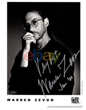 WARREN ZEVON AUTOGRAPHED-SIGNED 8X10 PROMOTIONAL PHOTOGRAPH-PHOTO reprint