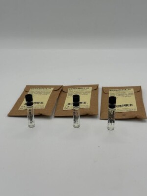 Le Labo Bergamote 22 EDP Sample,  0.75 Ml /0.025 Oz Lot 3 Pcs.